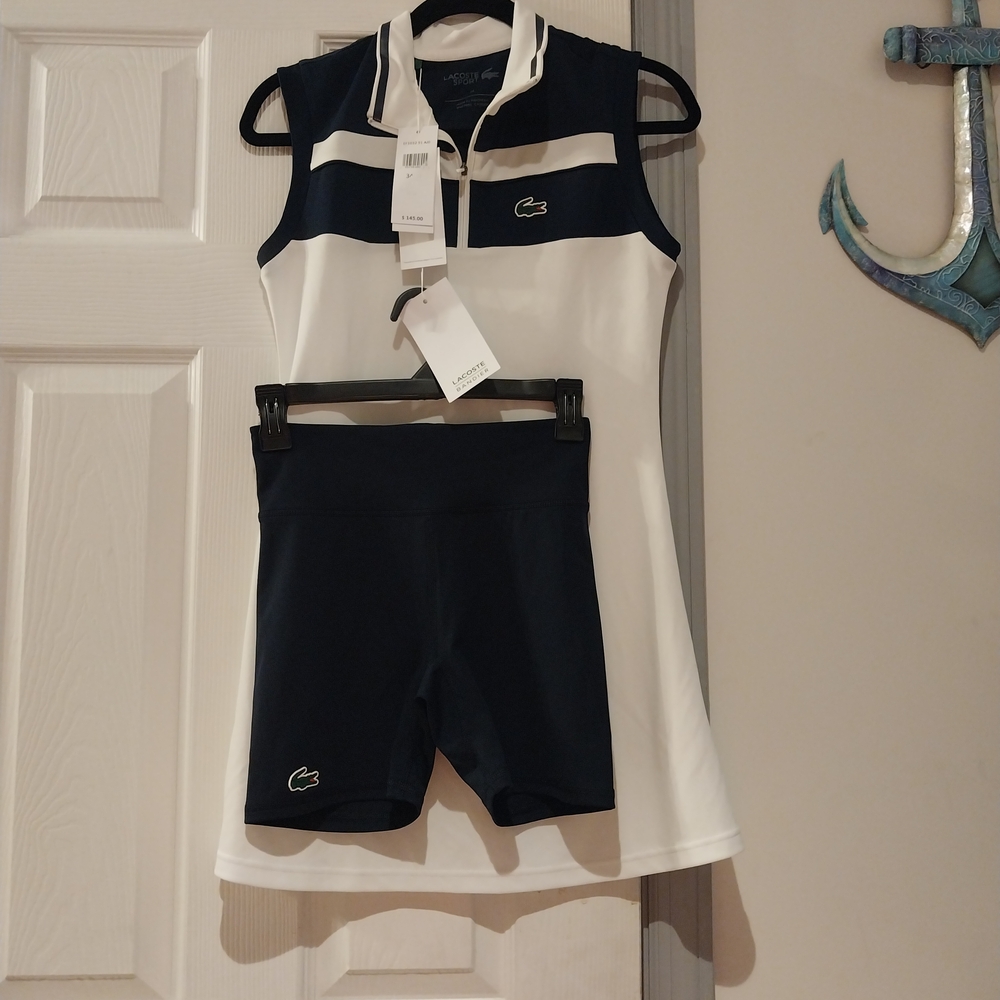 Lacoste White and Navy Sports Dress